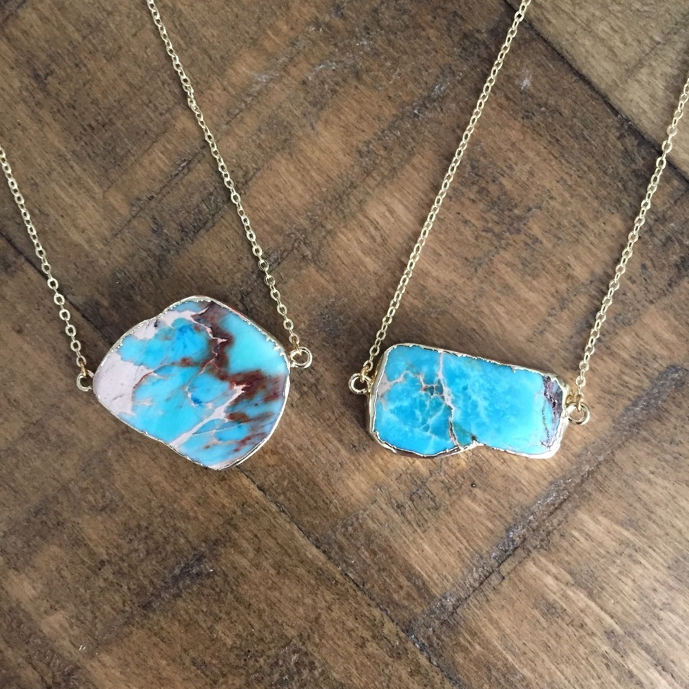 ❗️LAST❗️Raw Jasper 18K Gold Necklace - Picture 2 of 5